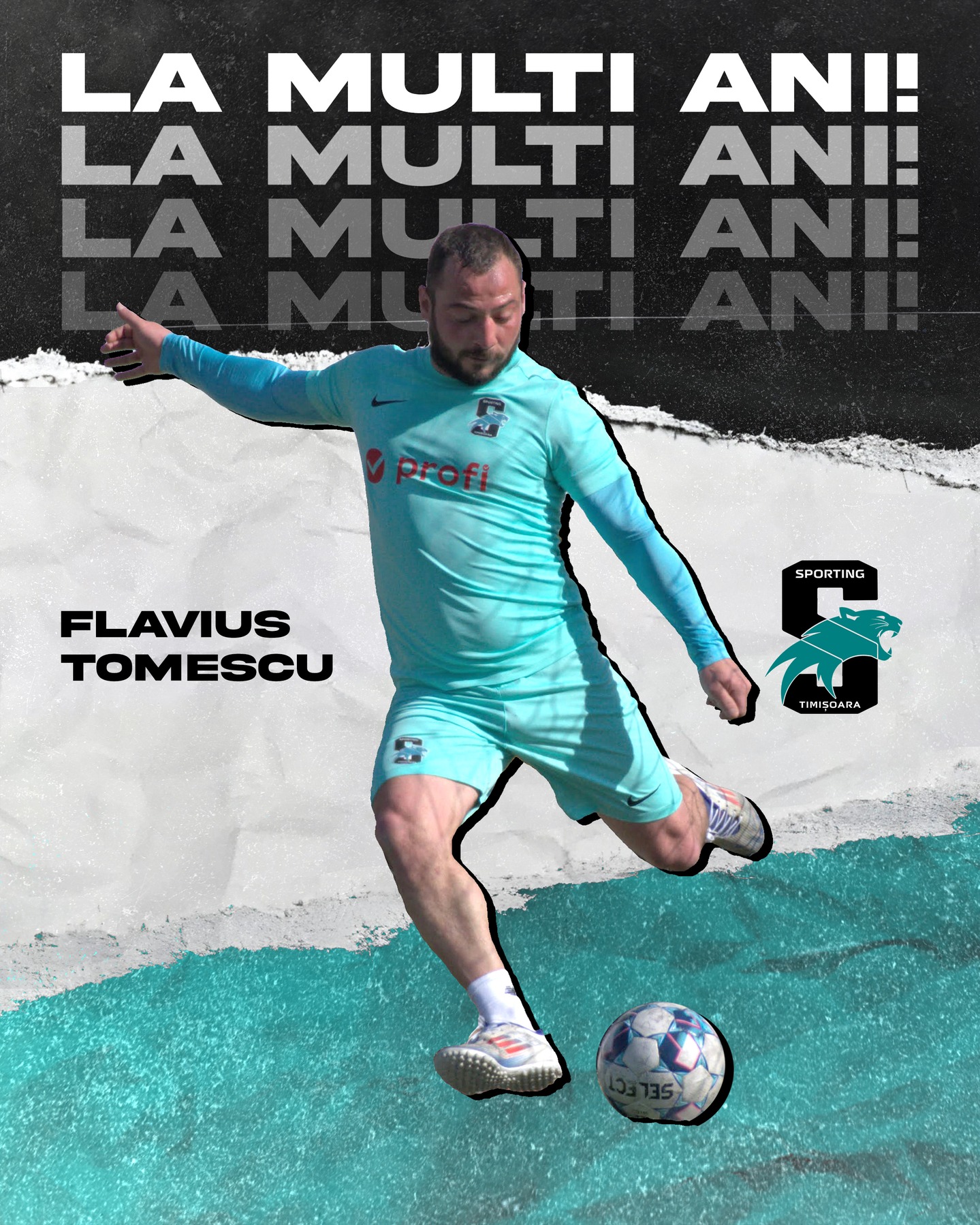 🐉 La mulți ani, Flavius Tomescu, membru de bază al echipei și număr 9 decisiv meci de meci! 
Îți dorim să ai în continuare aceeași inspirație și "magie" în teren și cât mai multe realizări! 

#sportingtimisoara
